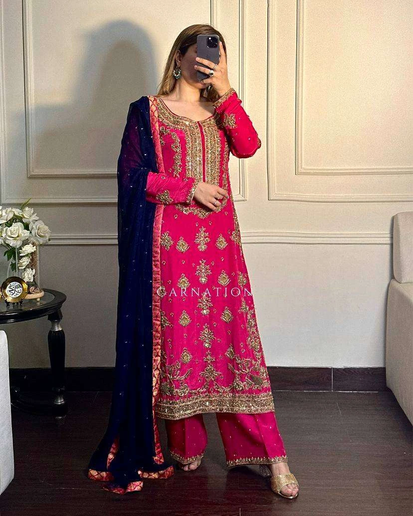 Vardan Ethnic Lc 1268 Chinon Silk Wholesale Pakistani Party Wear Salwar Suit — Wholesale Salwar Suits, MPA wholesale from Surat - Gallery Image 4